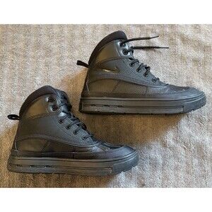 Nike ACG Woodside 2 High Boots Triple Black 524872-004 Kids Size 6Y/Womens 7.5